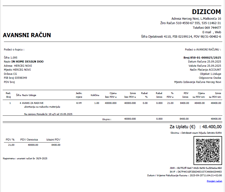 Fakturisanje usluga - pregled